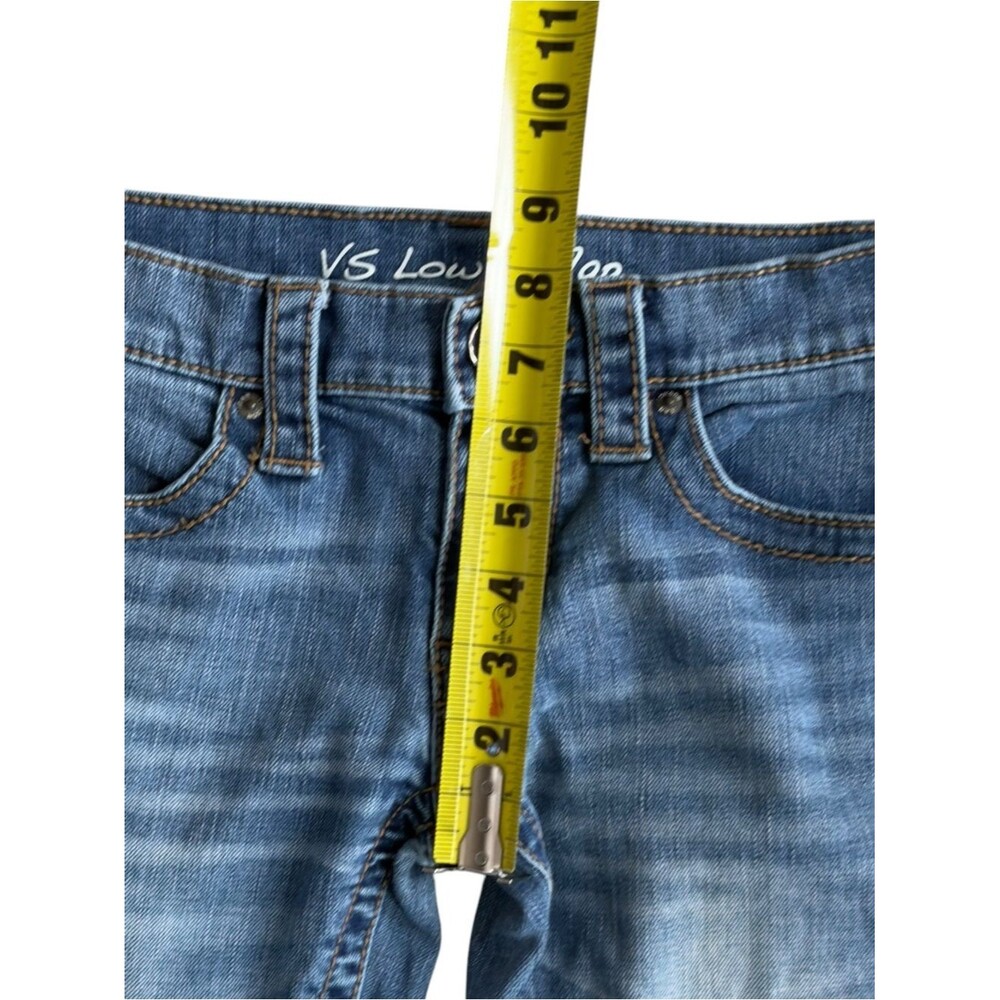 Victoria’s Secret Low 5 Flap Pocket Blue Denim Flare Jeans. 4. - Picture 6 of 11